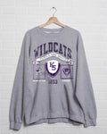 Kansas State Wildcats Prep Patch Gray Thrifted Sweatshirt