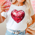 Valentine Disco Heart Graphic Tee | Comfort Colors