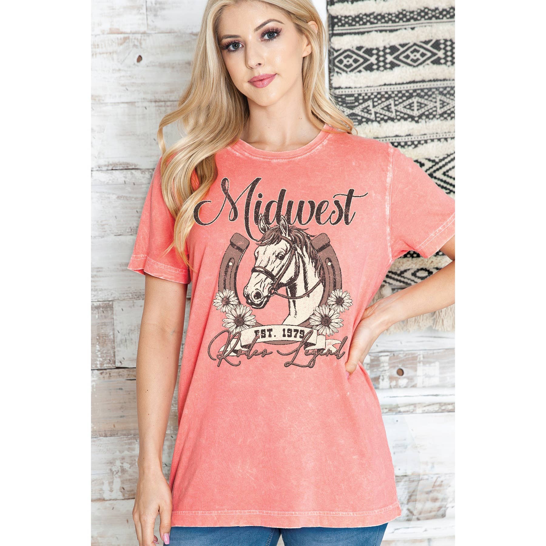 Midwest Rodeo Legend Mineral Wash T Shirt