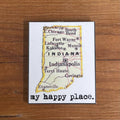 Indiana Map Magnets and Key Chains