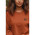 Pumpkin Face Embroidery Vintage Graphic Sweatshirts
