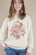 Merry Christmas Graphic Brushed Sweatshirts