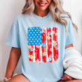 Floral Flag  USA July 4th Graphic Shirt | Comfort Color