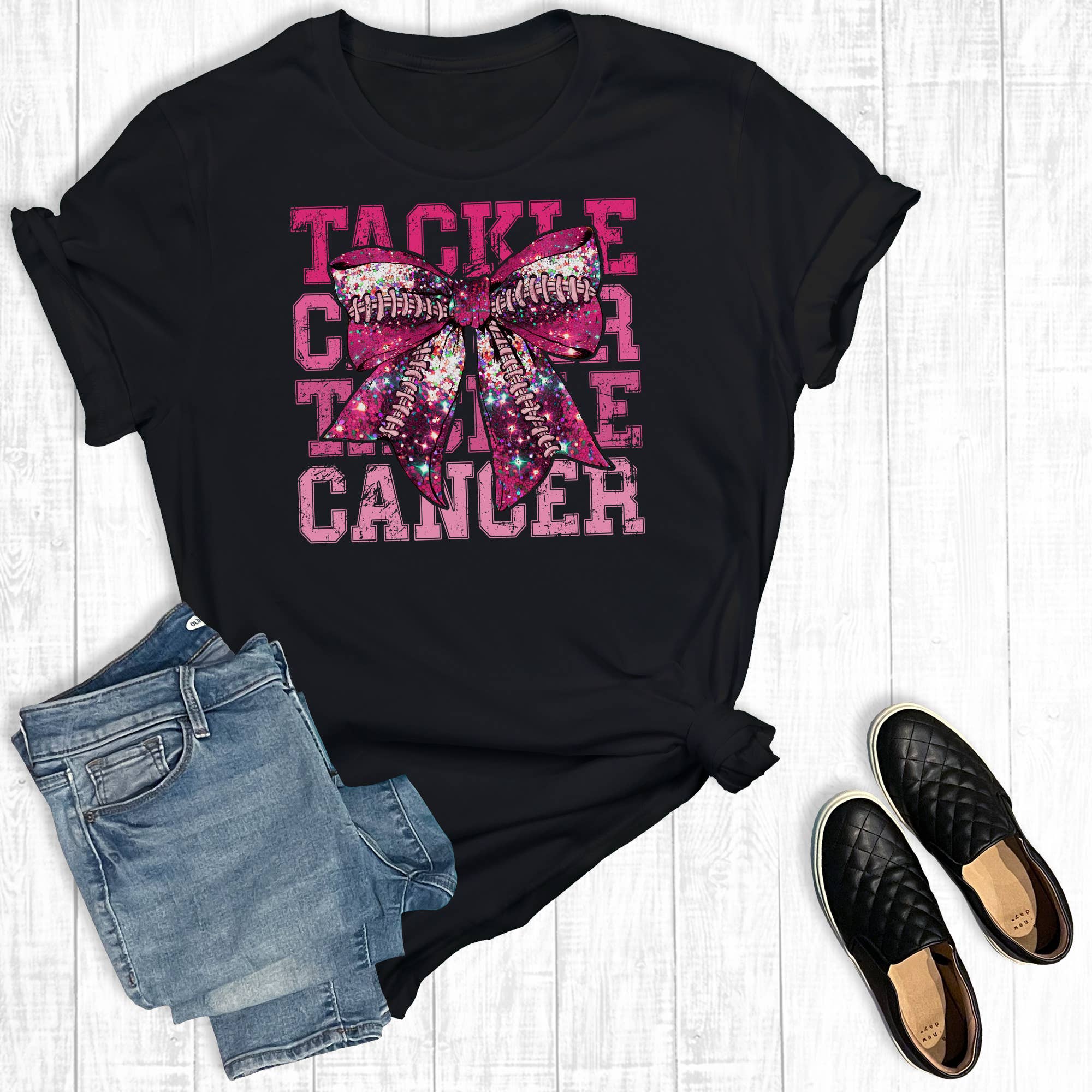 Football Tackle Breast Cancer Graphic Tee