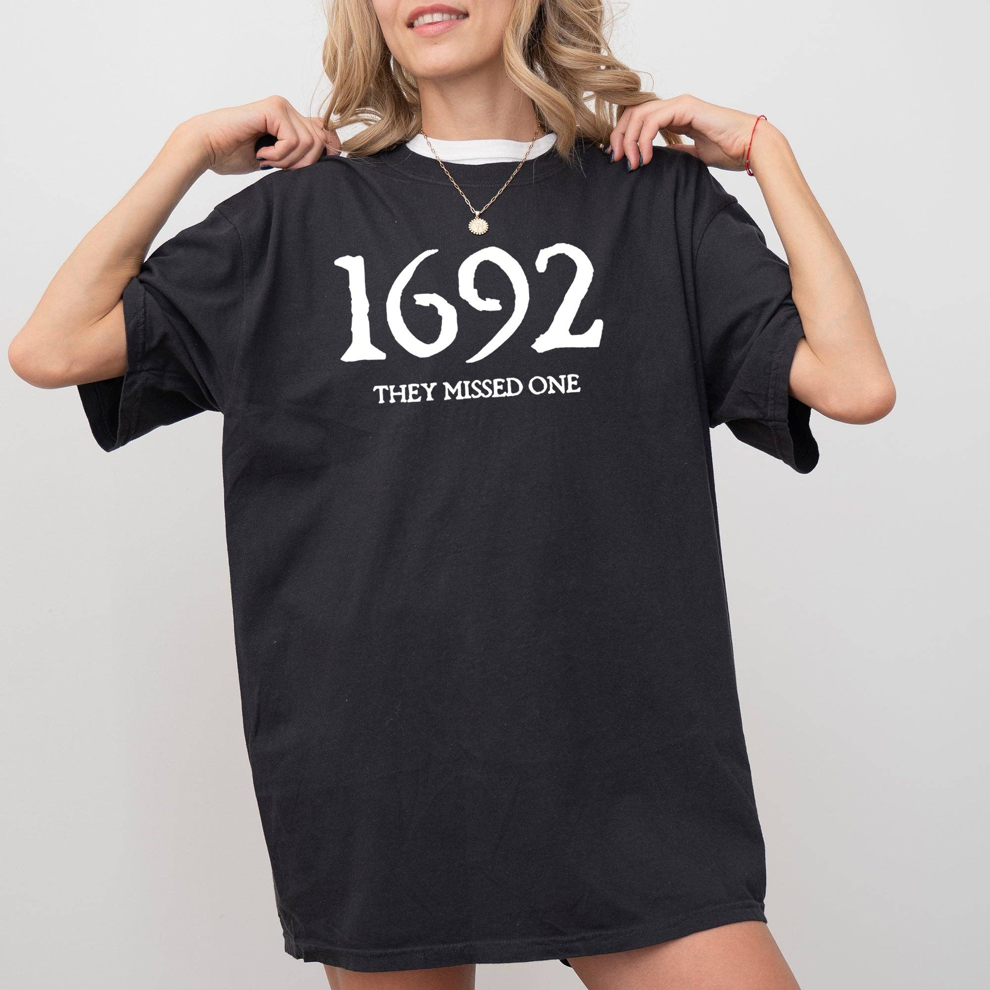 1692, They Missed One, Skeleton, Ghost, Halloween T-Shirt