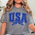USA Coquette Bow  | July 4th Graphic Tee | Gildan