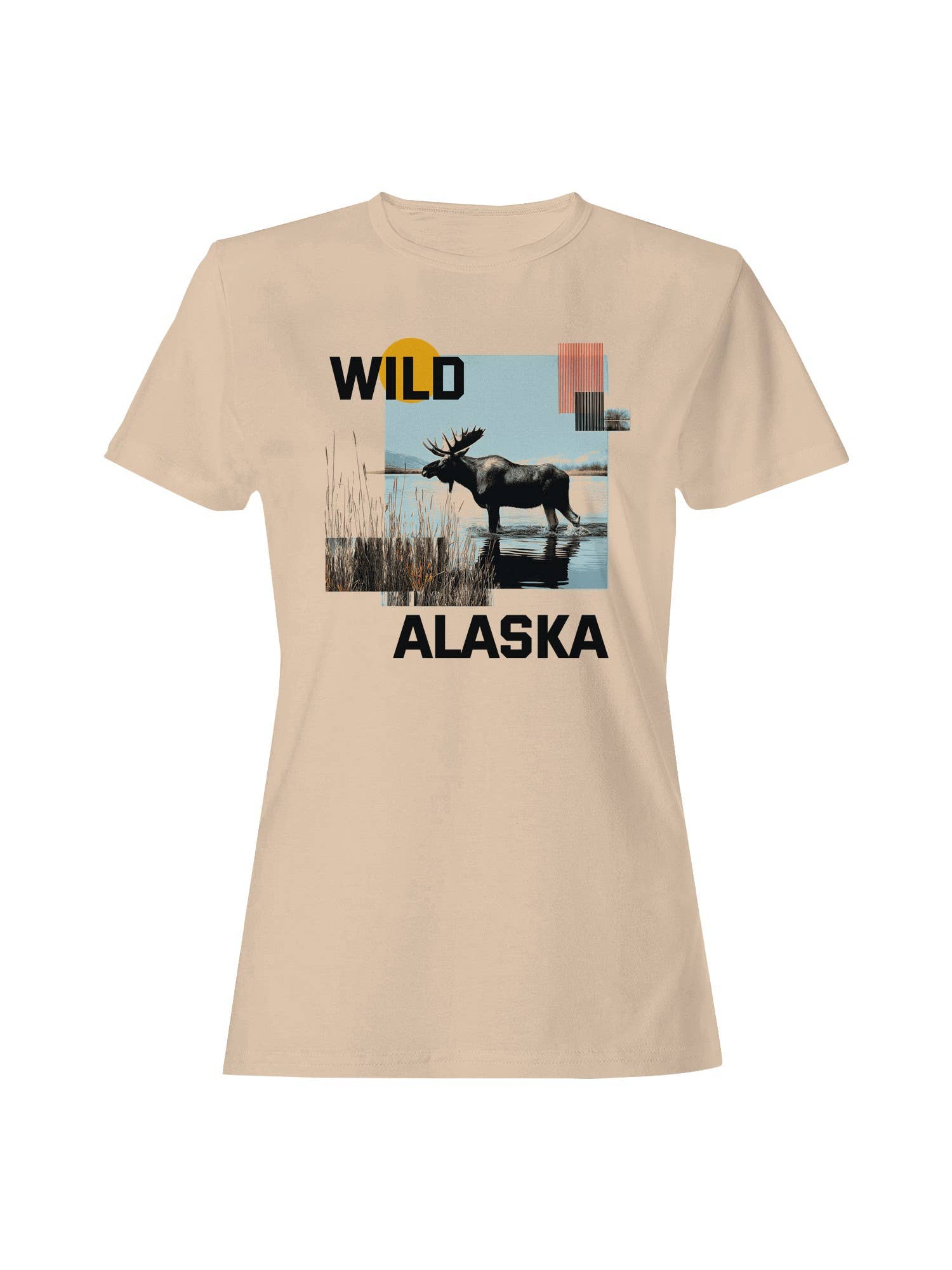Majestic Wild Alaska Moose Scene Women's T-Shirt