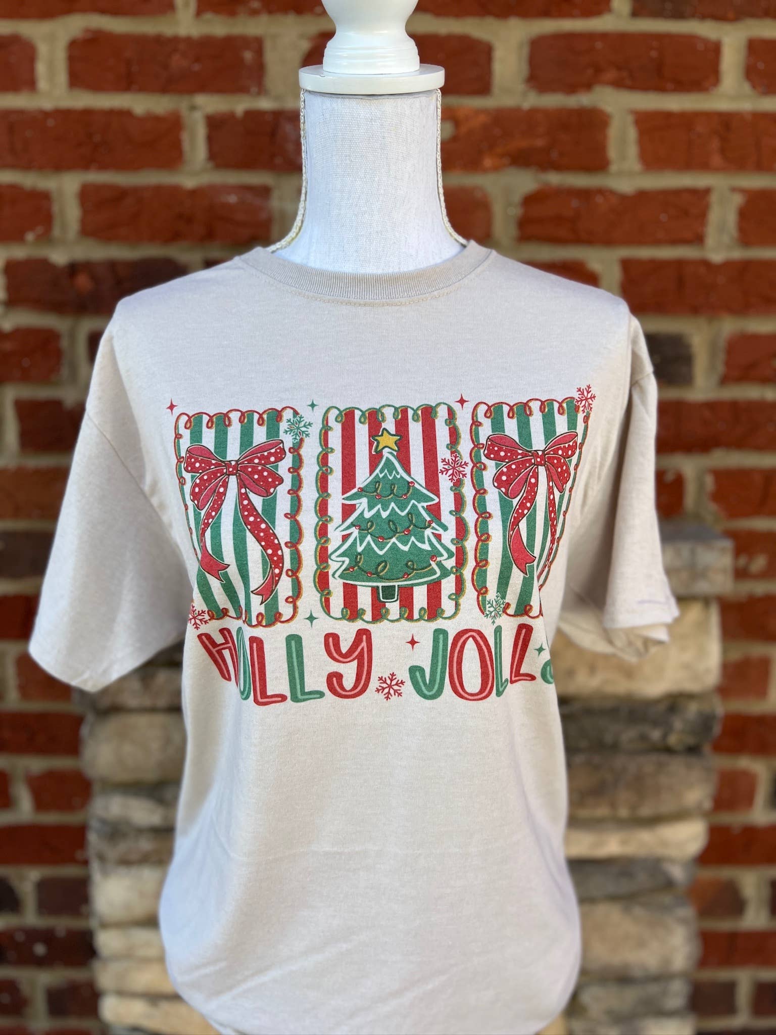 Holly Jolly with Stripes On Sand