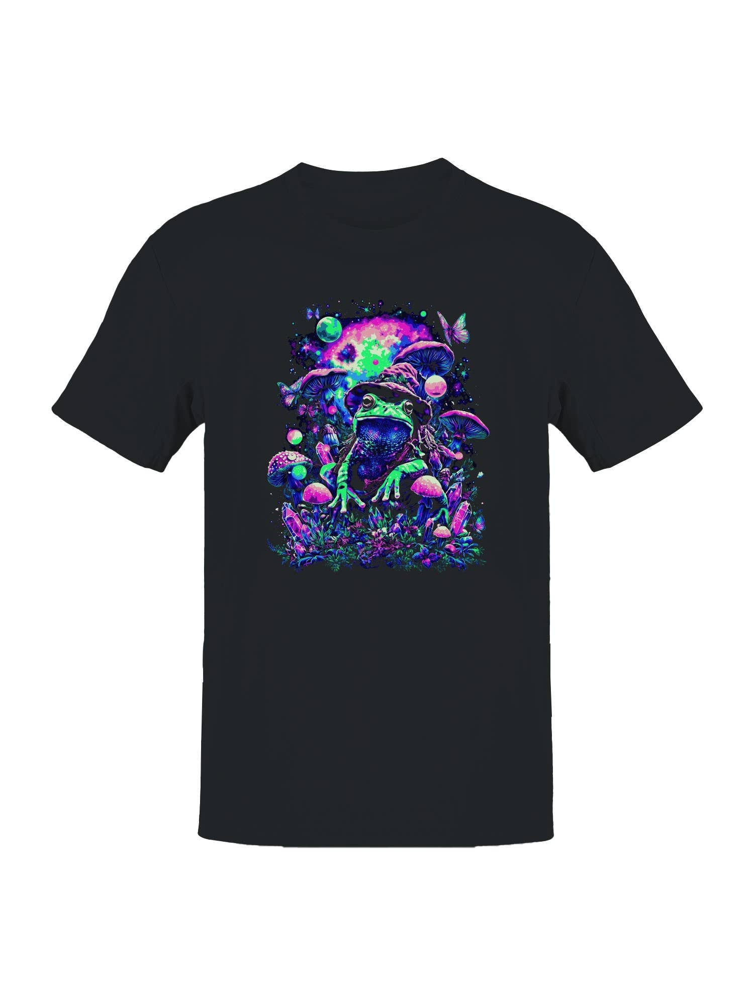 Cosmic Frog and Psychedelic Mushrooms Men's T-Shirt