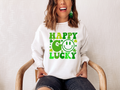 Happy Go Lucky, St. Patrick's Day Sweatshirt, Shamrock