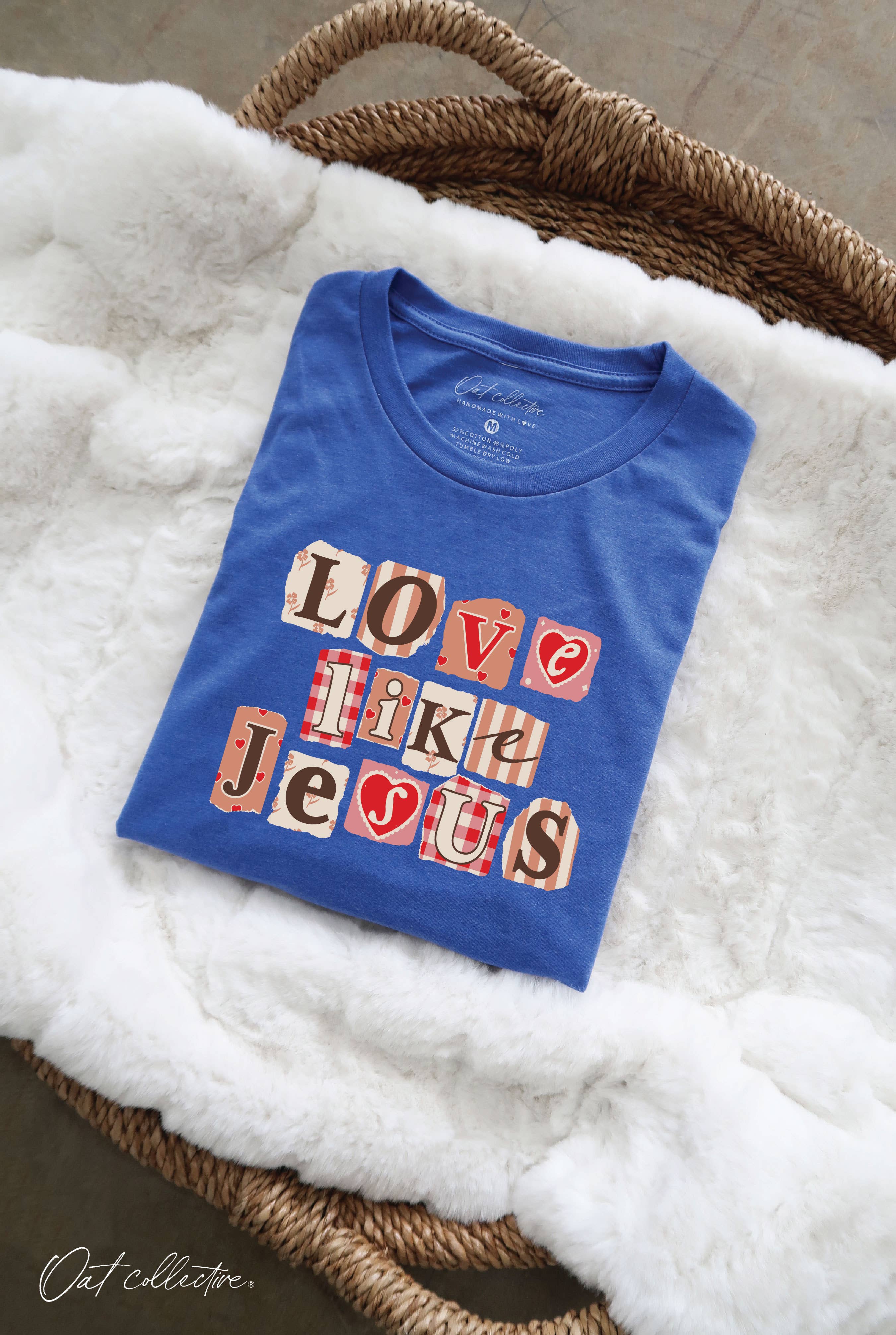 Love Like Jesus Scrapbook Graphic T-Shirt