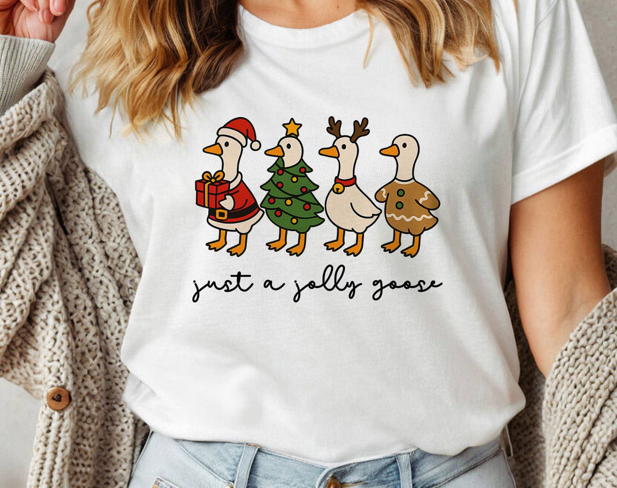 Just A Jolly Goose Christmas Tis the Season T-Shirt