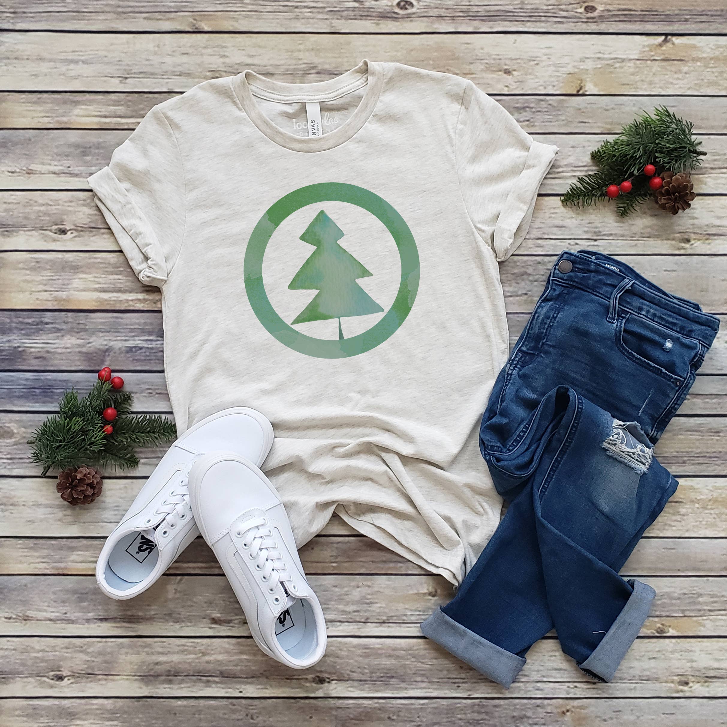 Minimal Christmas Tree Tee | Christmas | Sizes XS-2XL
