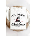 Oh Deer Christmas Is Here Crewneck Sweatshirt