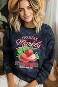 Famers Market Strawberry Mineral Graphic Brushed Sweatshirts