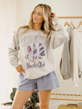 Hampton Yacht Club Ash Gray Thrifted Sweatshirt