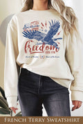 America Land of the Free Eagle Graphic Terry Sweatshirts