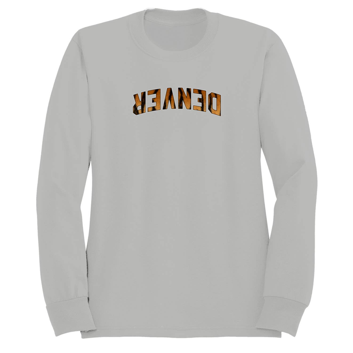 Denver Tiger Print Bold Text Men's Sweatshirt