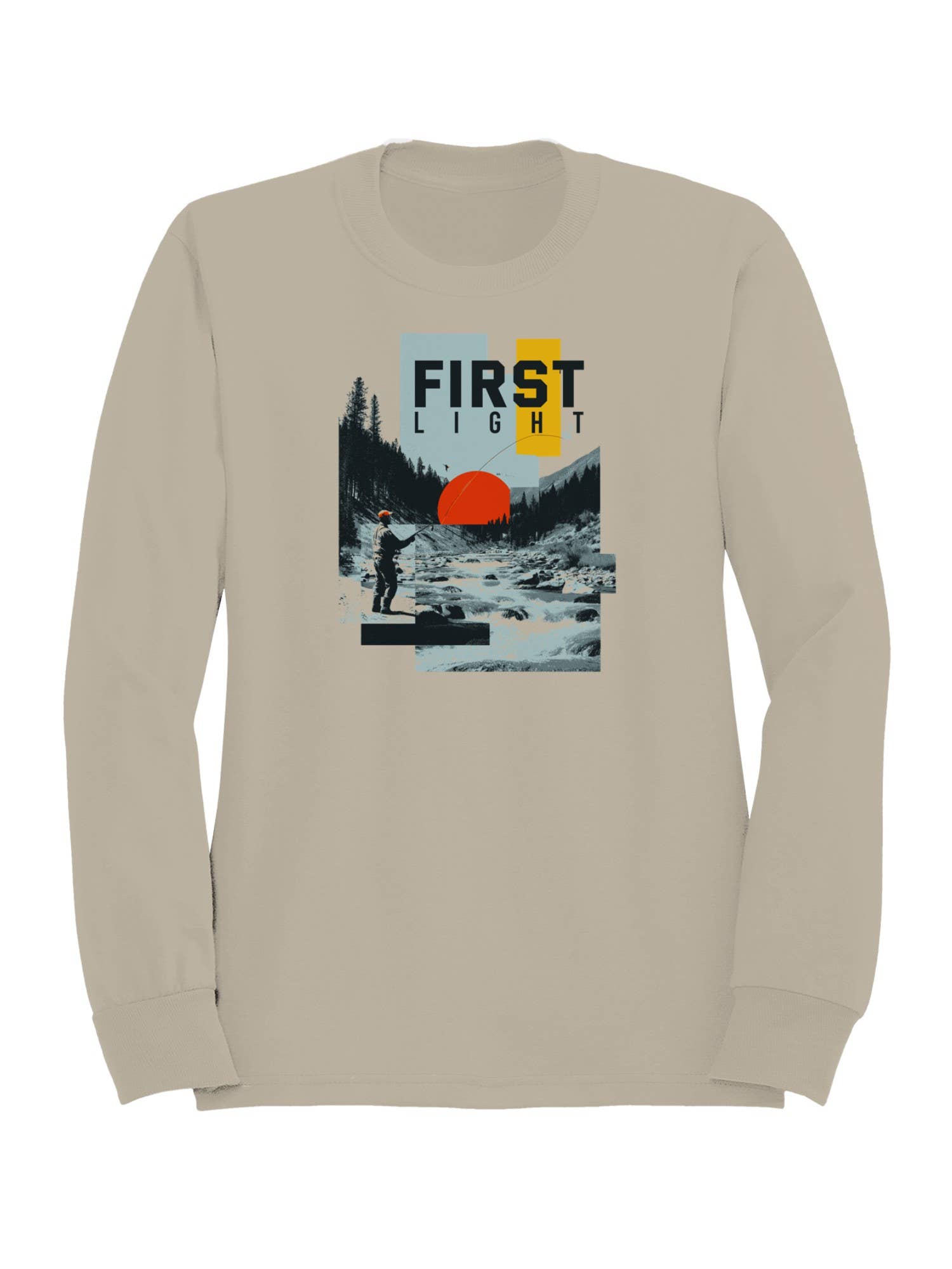 First Light Fly Fishing Landscape Men's Sweatshirt