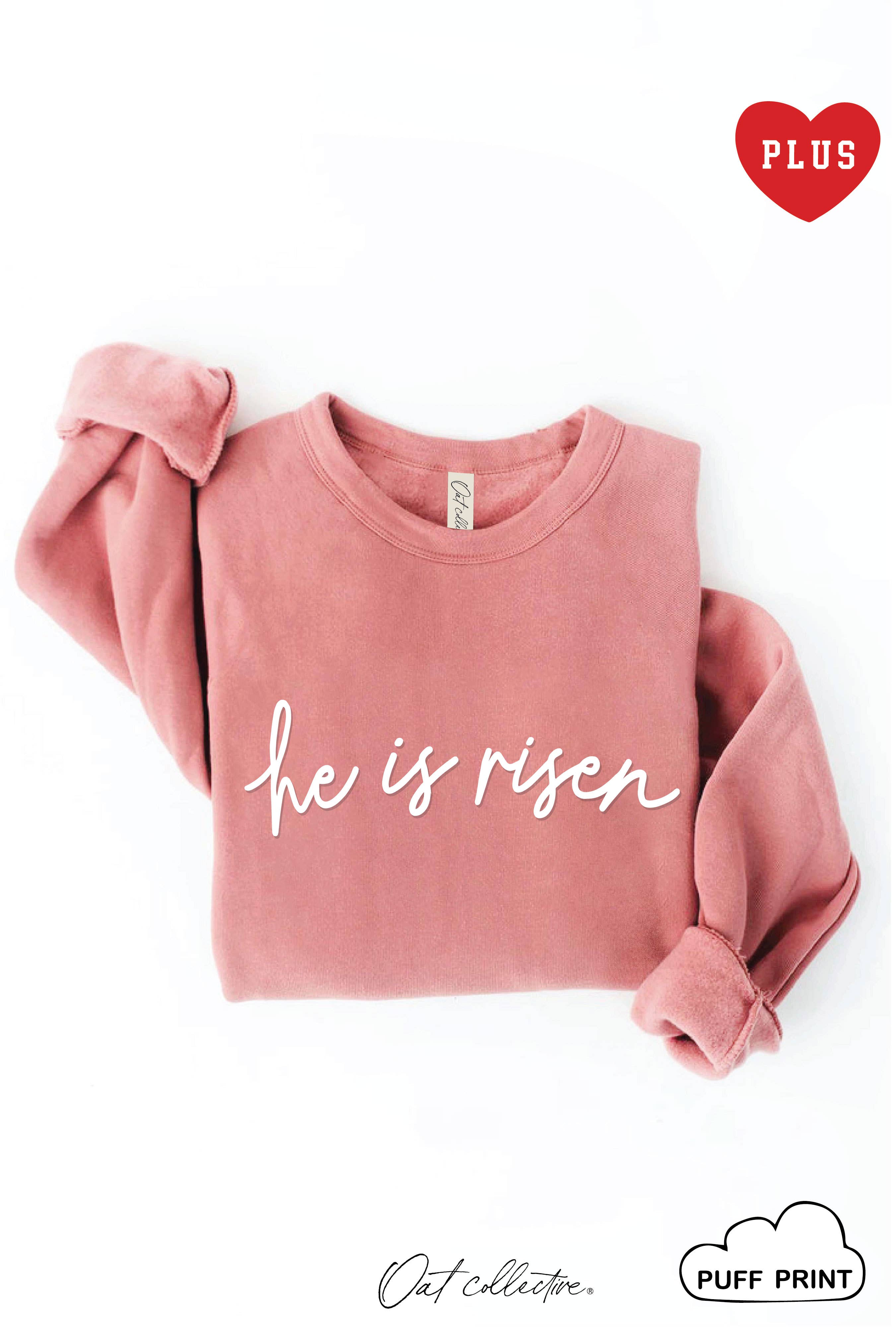 He Is Risen  Plus Graphic Sweatshirt