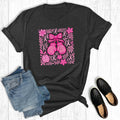 Boho Floral Fight Cancer Boxing Gloves Graphic Tee