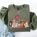 Valentine's Dogs, Balloons, Animal Lover, Hearts Sweatshirt