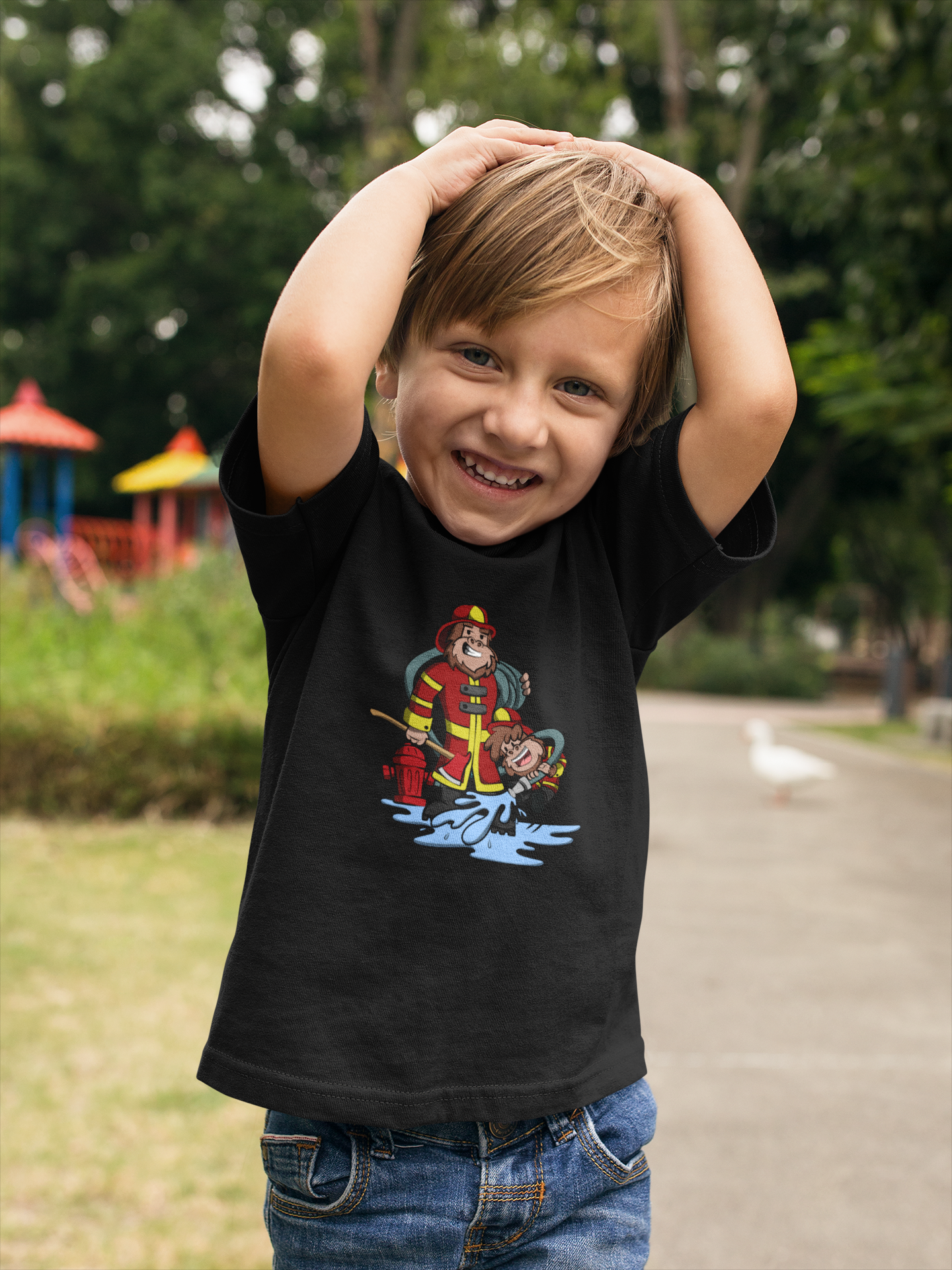 Sammie Squatch "Fire Fighters" Tshirt (Black)