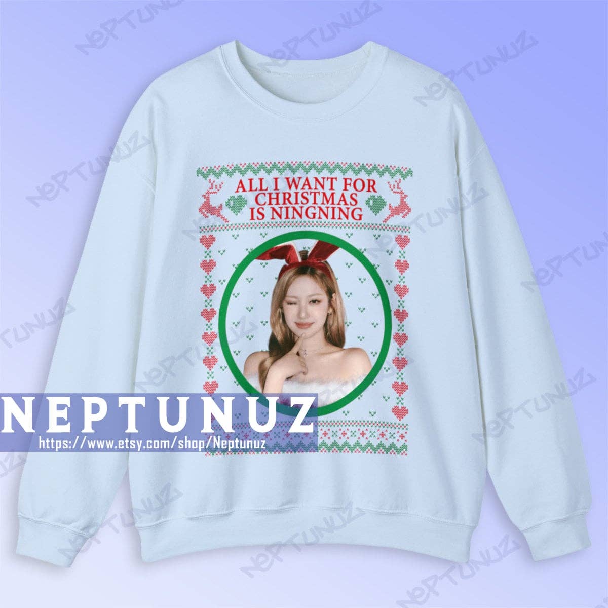 Ningning's Kpop Ugly Christmas Sweatshirt
