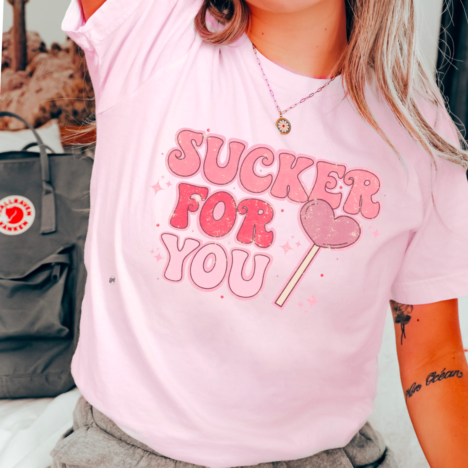 Sucker For You Valentines Day Gildan Graphic Tee