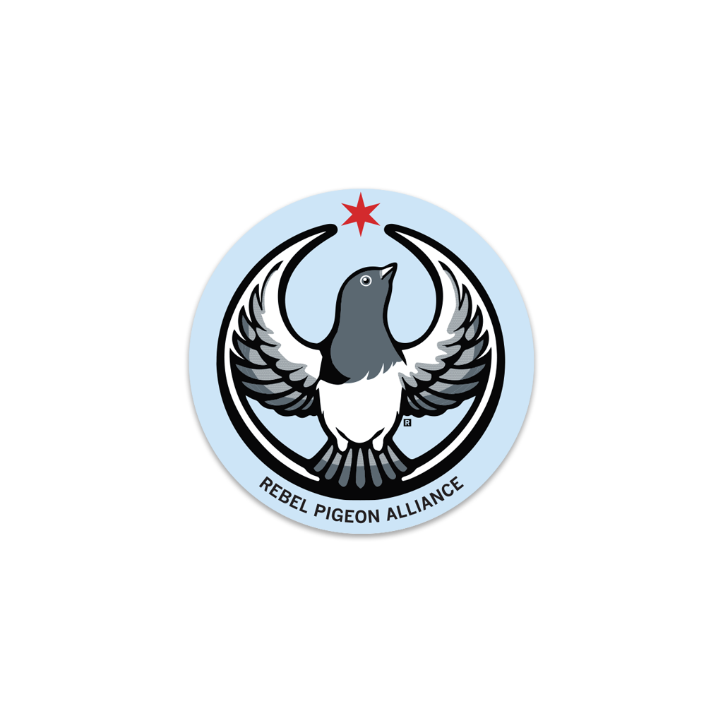 Rebel Pigeon Alliance Circle Sticker