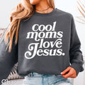 Cool Moms Love Jesus Christian Graphic Sweatshirt