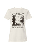 Monday Humor Ufo and Sasquatch Women's T-Shirt