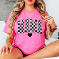 Mama Black + White Checkered Everyday Tee