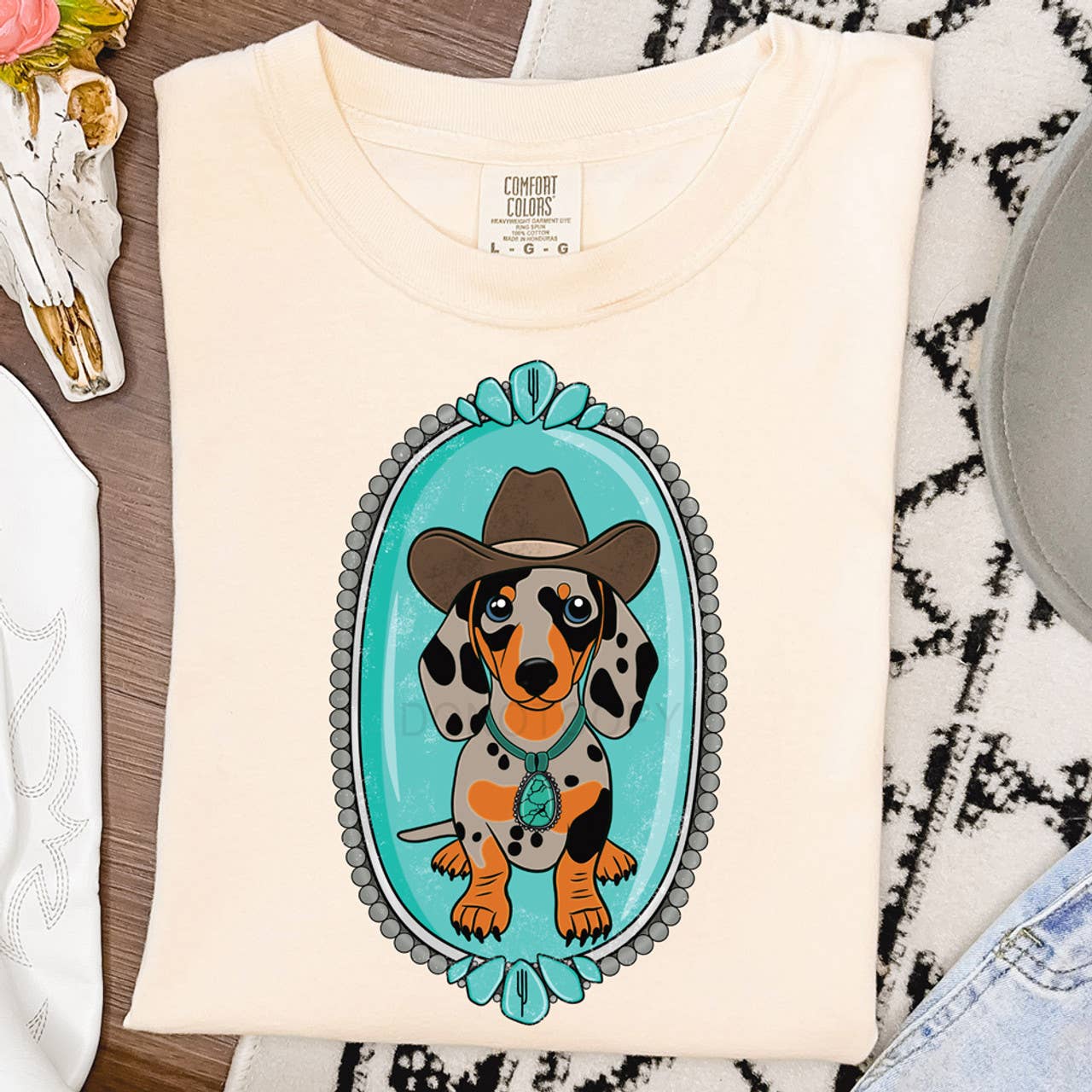 Western Dachshund Tee