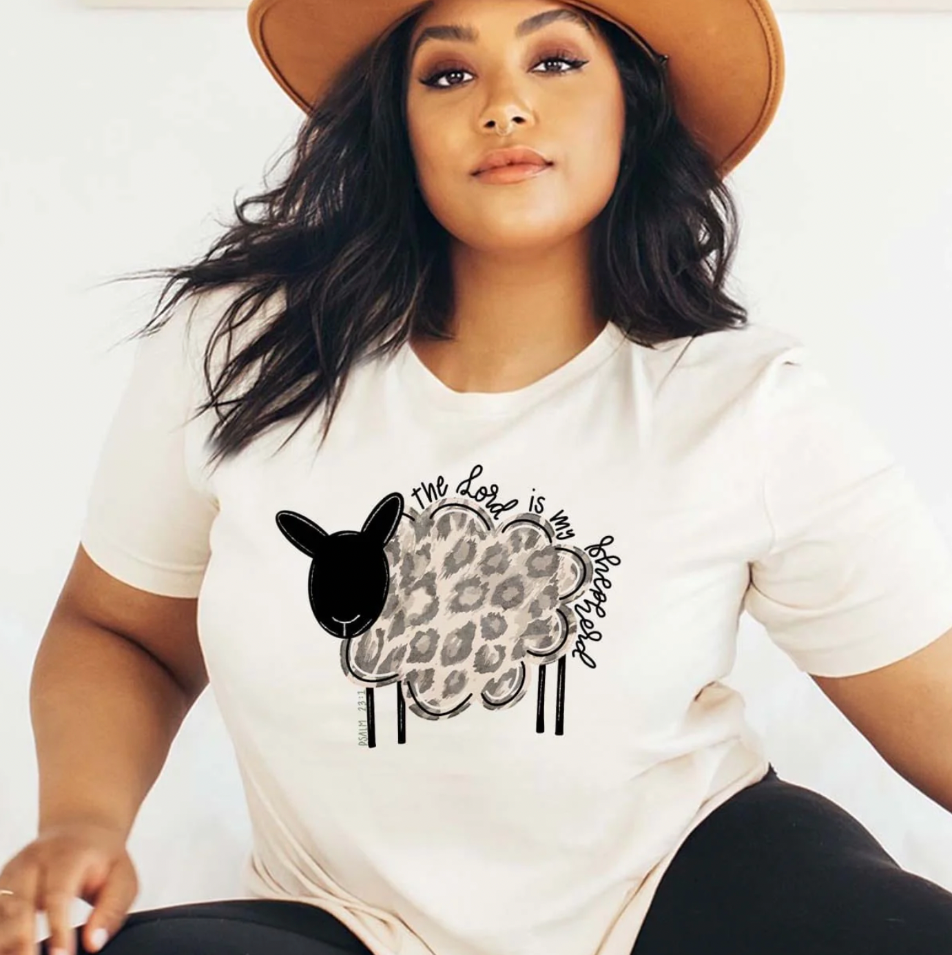 The Lord Is My Shepard Easter Tee- Cream