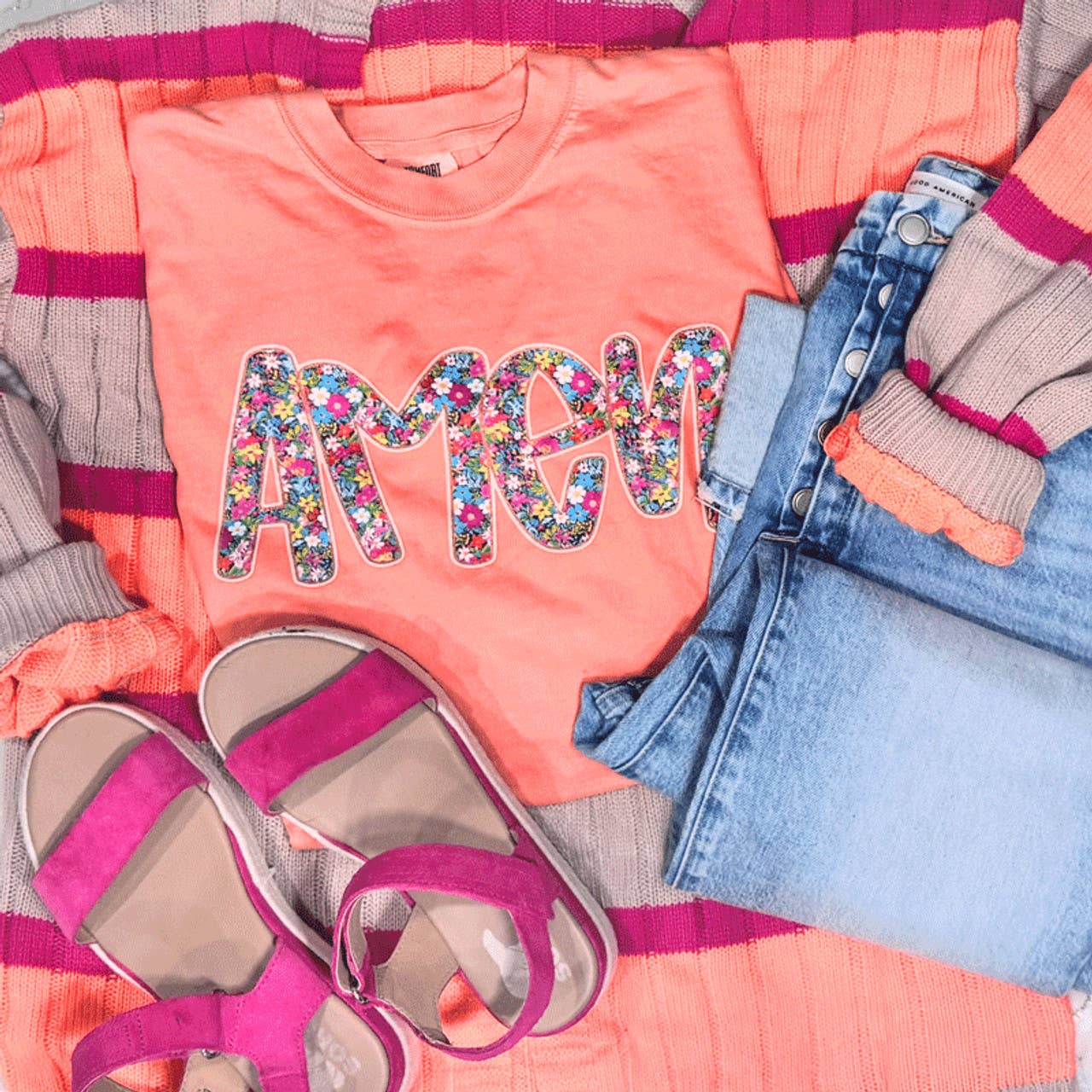 Floral Amen Tee