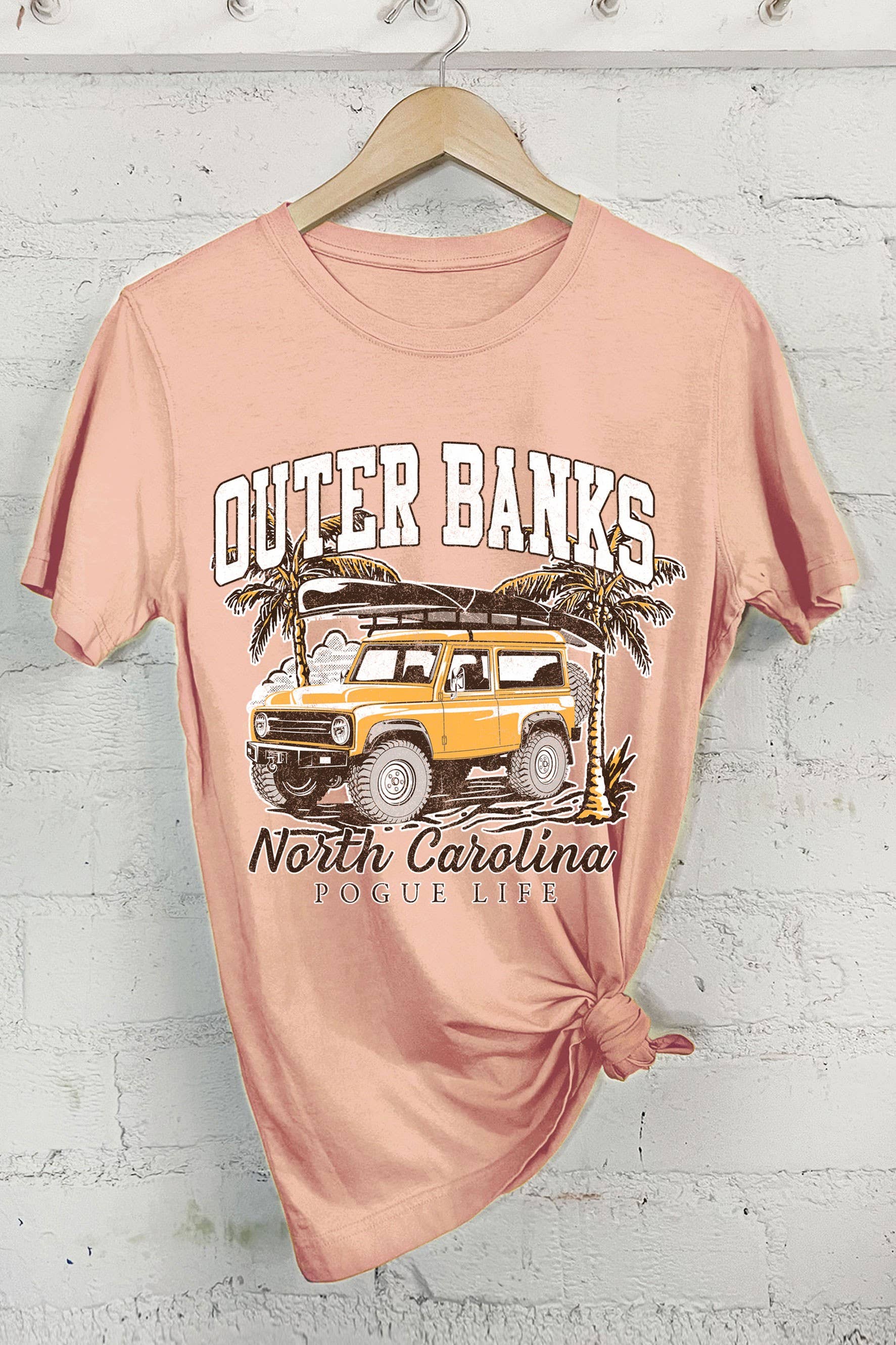 Outer Banks Beach Car Graphic Tshirts