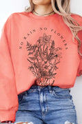 No Rain No Flowers Graphic Brushed Sweatshirts