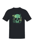 Floral Skull Grunge Art Men's T-Shirt
