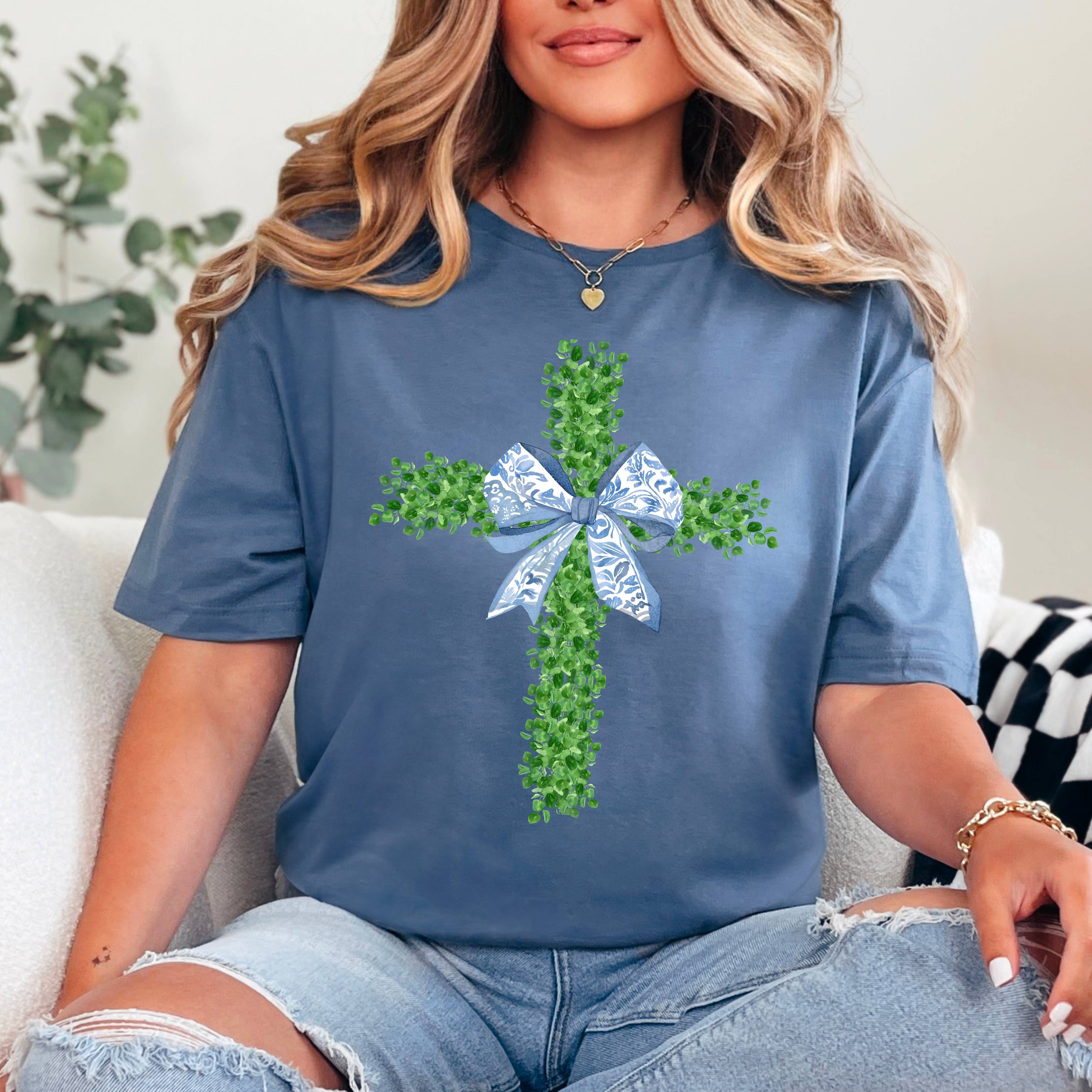 Easter Graphic Shirt | Easter Cross Graphic Tee | Gildan