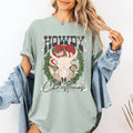 Howdy Christmas, Skull, Western, Cowboy Tshirt