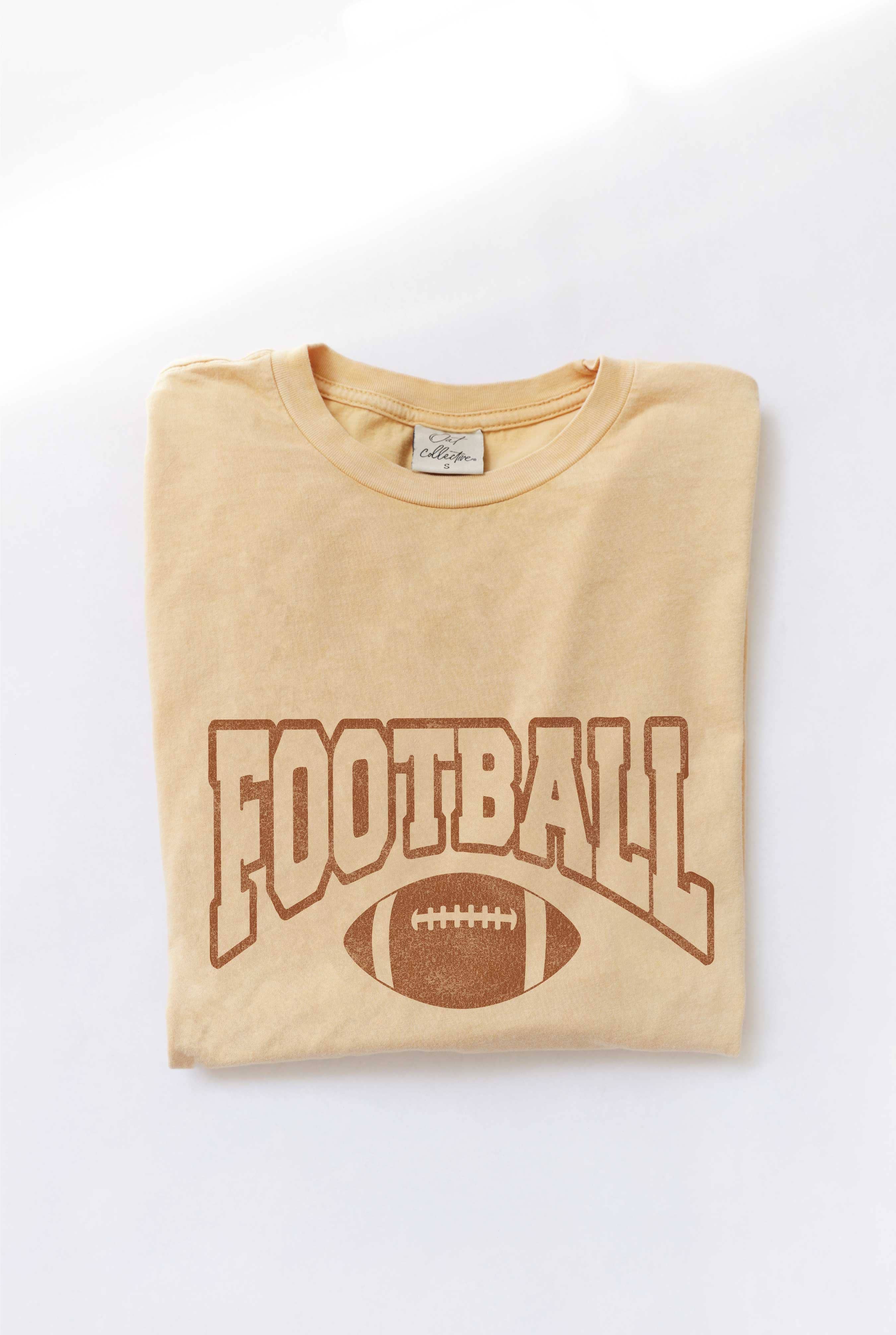 Football Mineral Washed Graphic Top - Made To Order