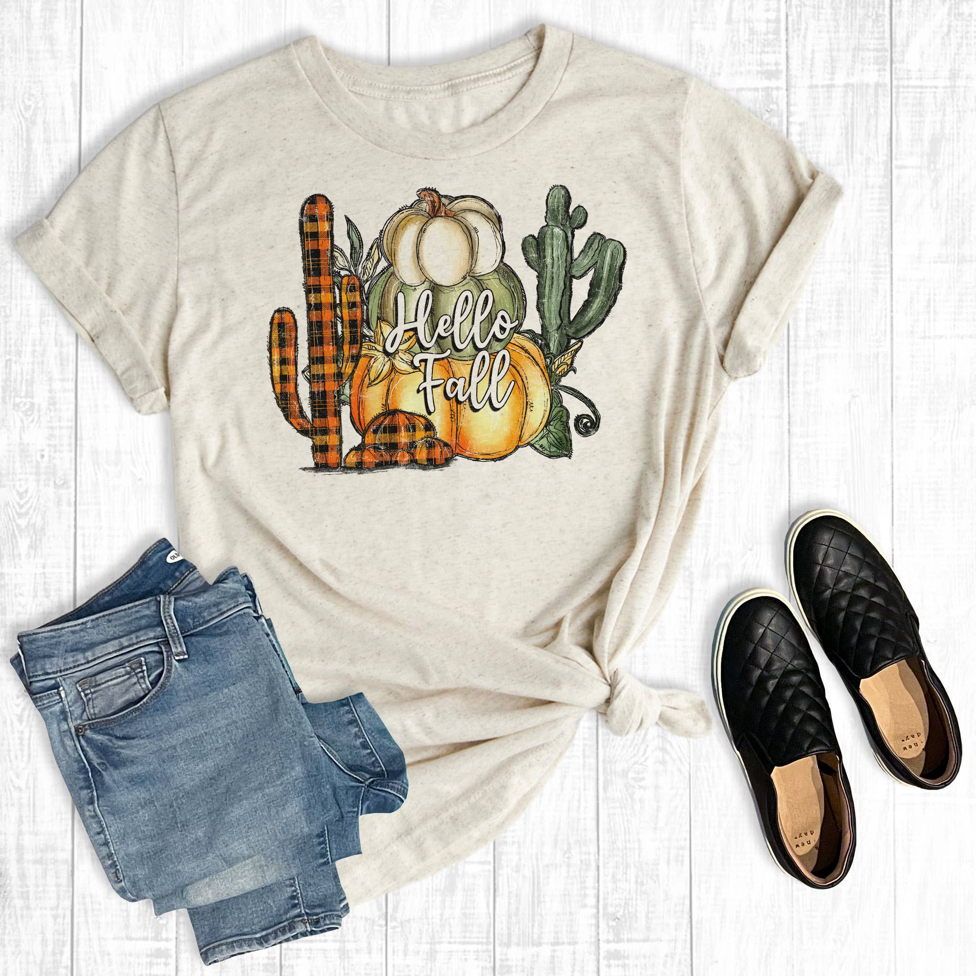 Hello Fall Pumpkin Cactus