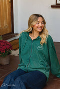 Game Day Football Mineral  Zipper Hooded Pullover