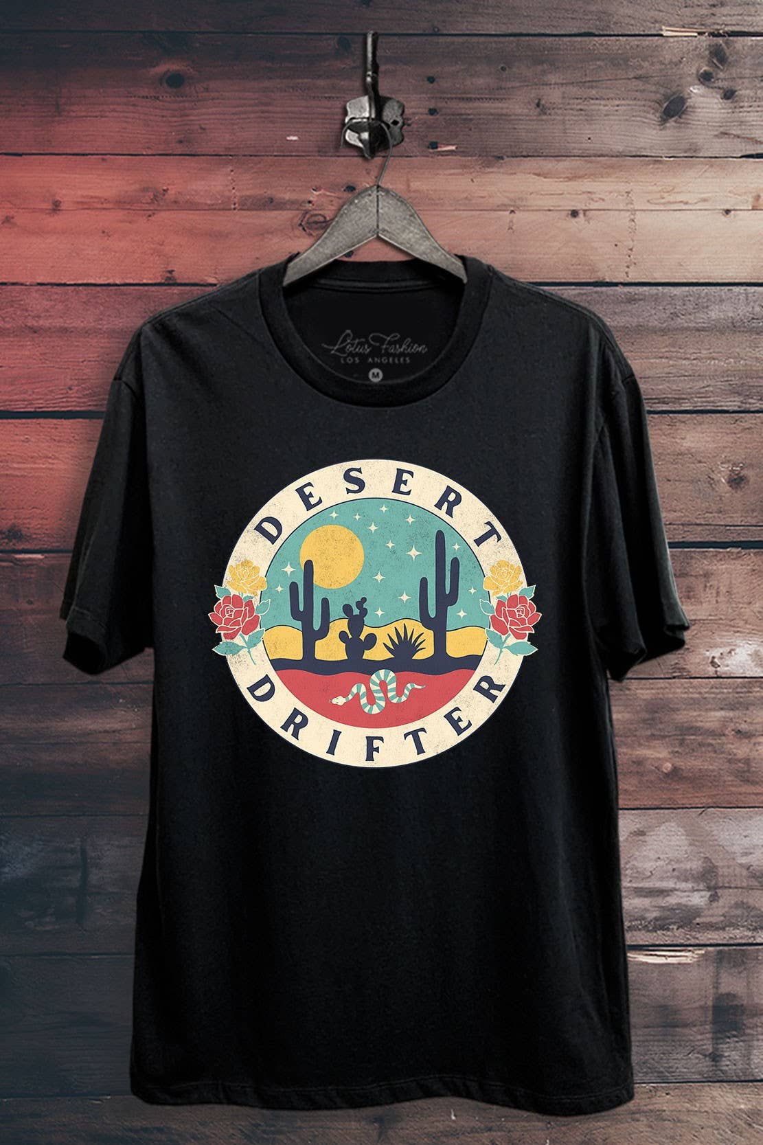 Desert Drifter Cactus Snake Roses Graphic Top