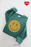 Smiley Face  Plus Graphic Sweatshirt