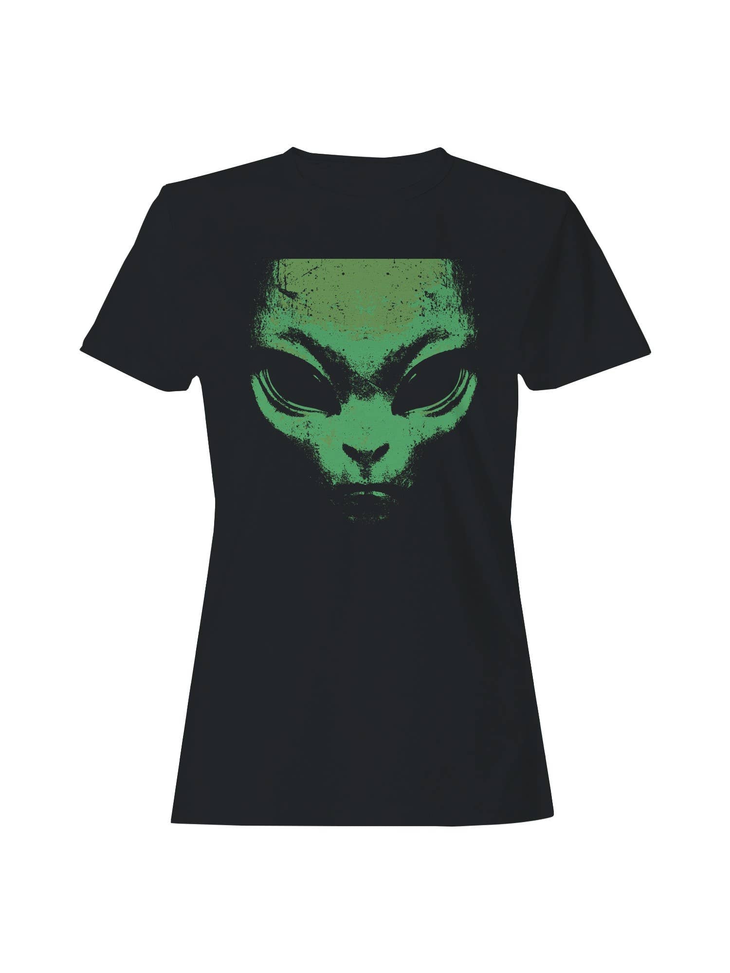 Alien Face Grunge Art Graphic Women's T-Shirt