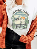 Desert Vibes Cactus Graphic T-Shirt