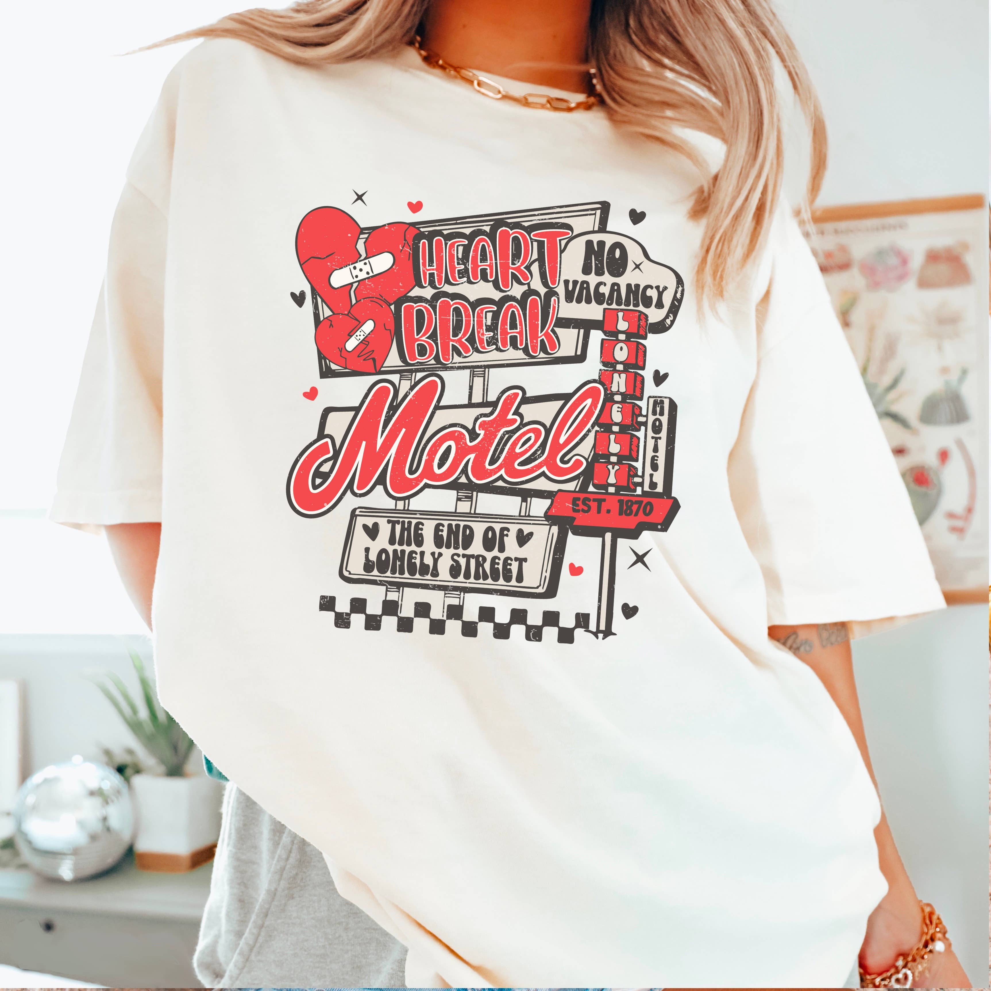 Heart Break Motel Valentine’S Day Shirt | Comfort Colors
