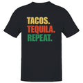 Tacos Tequila Repeat Colorful Quote Men's T-Shirt